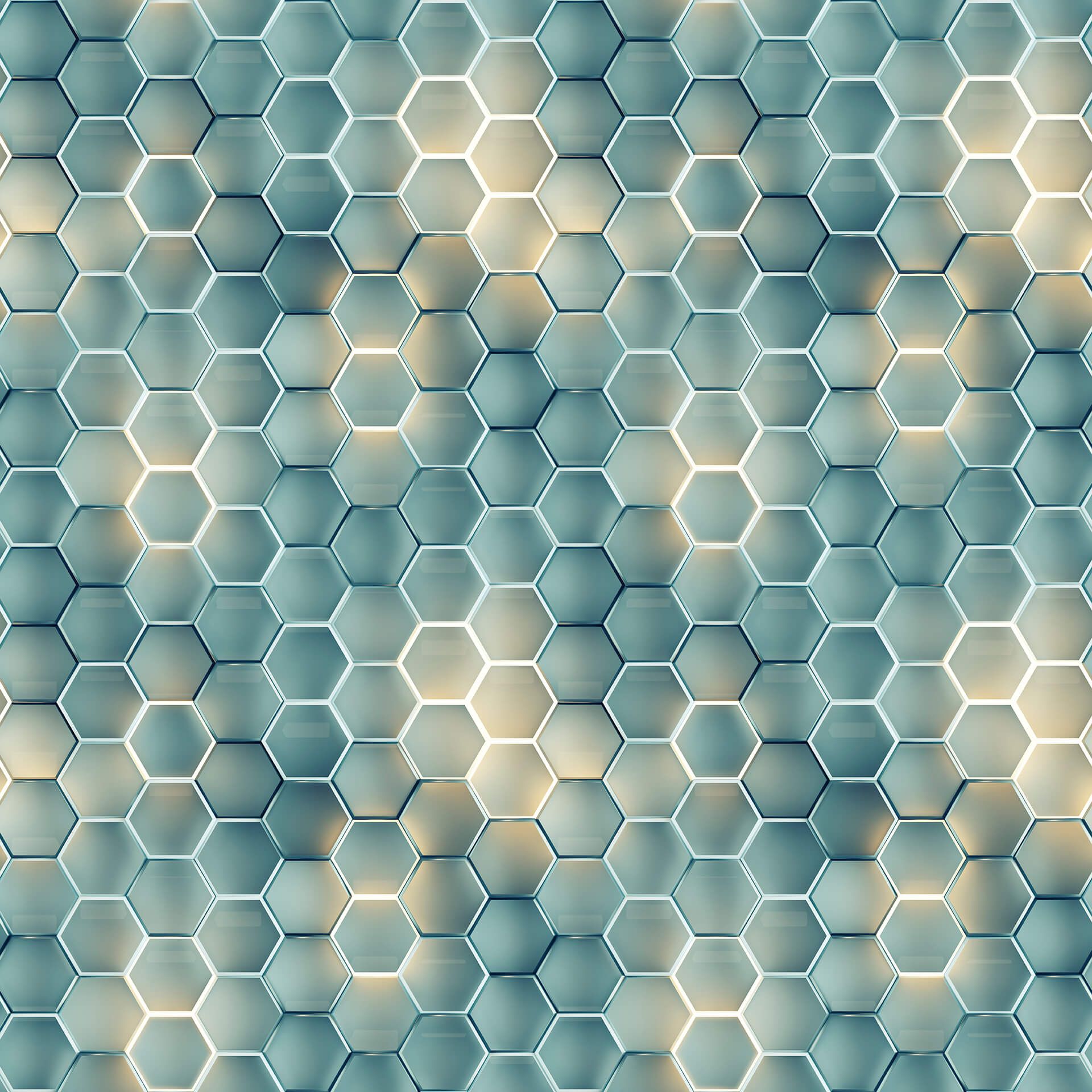Glimmende hexagons