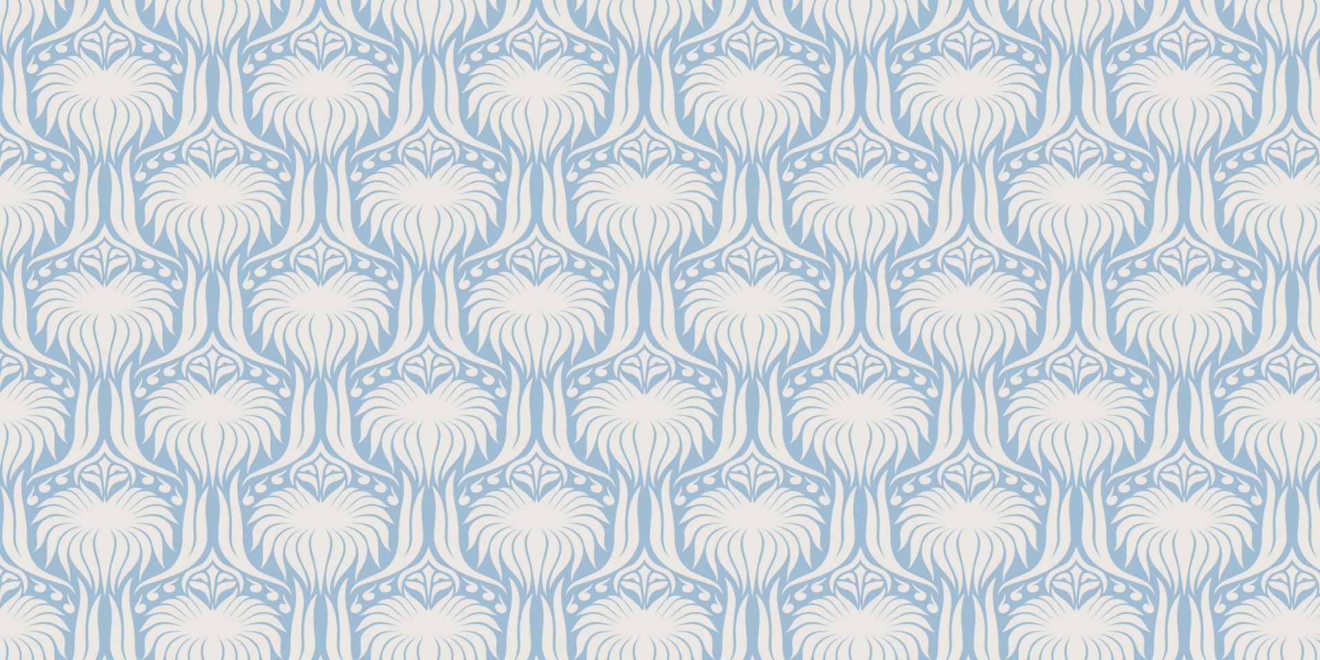 Blauwe Hemelse Lotus patroon