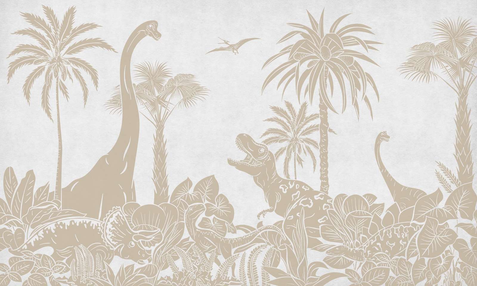 Monochrome Dino - White Vintage