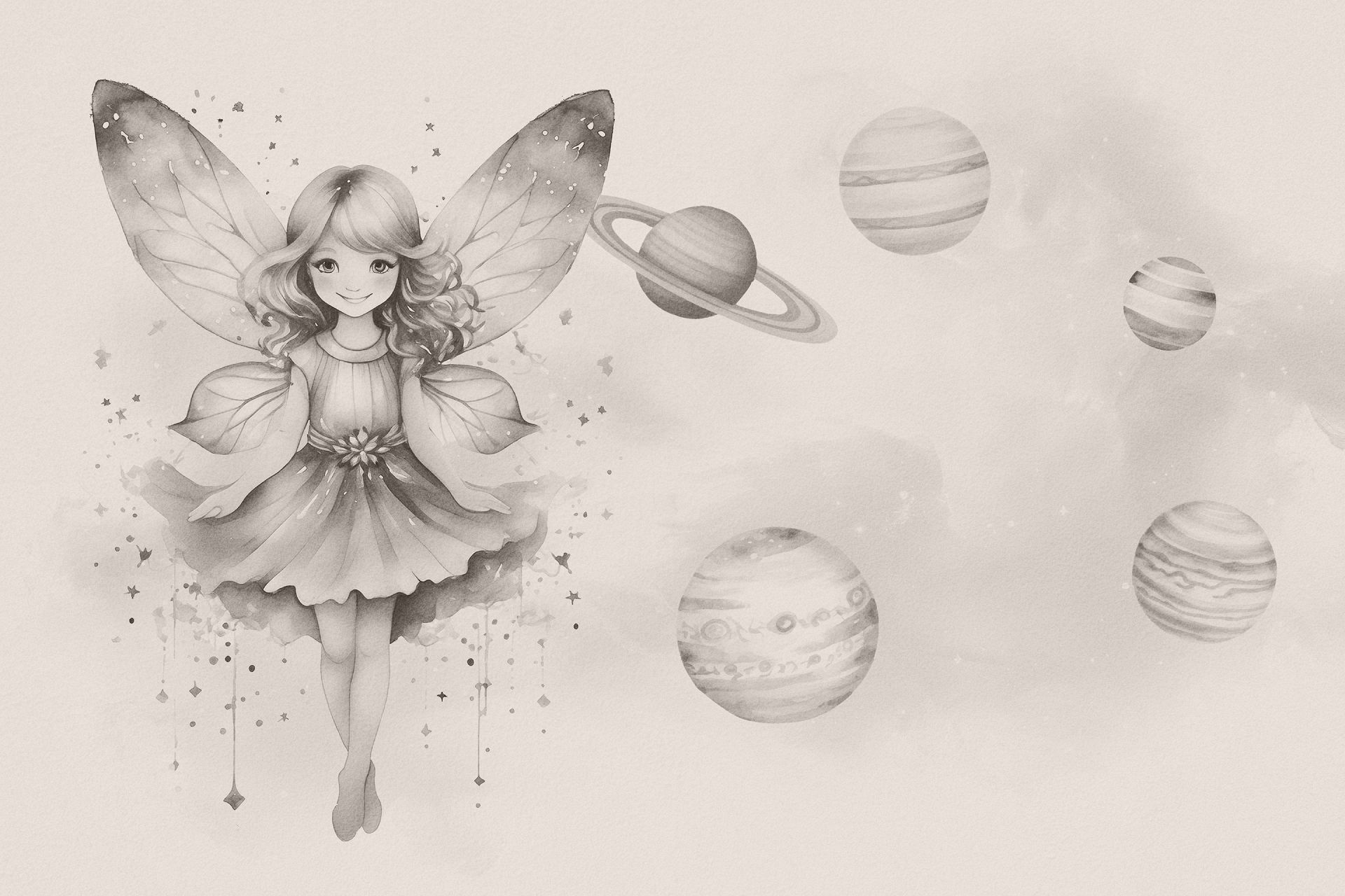 Ruimte-elfje in sterrennevel