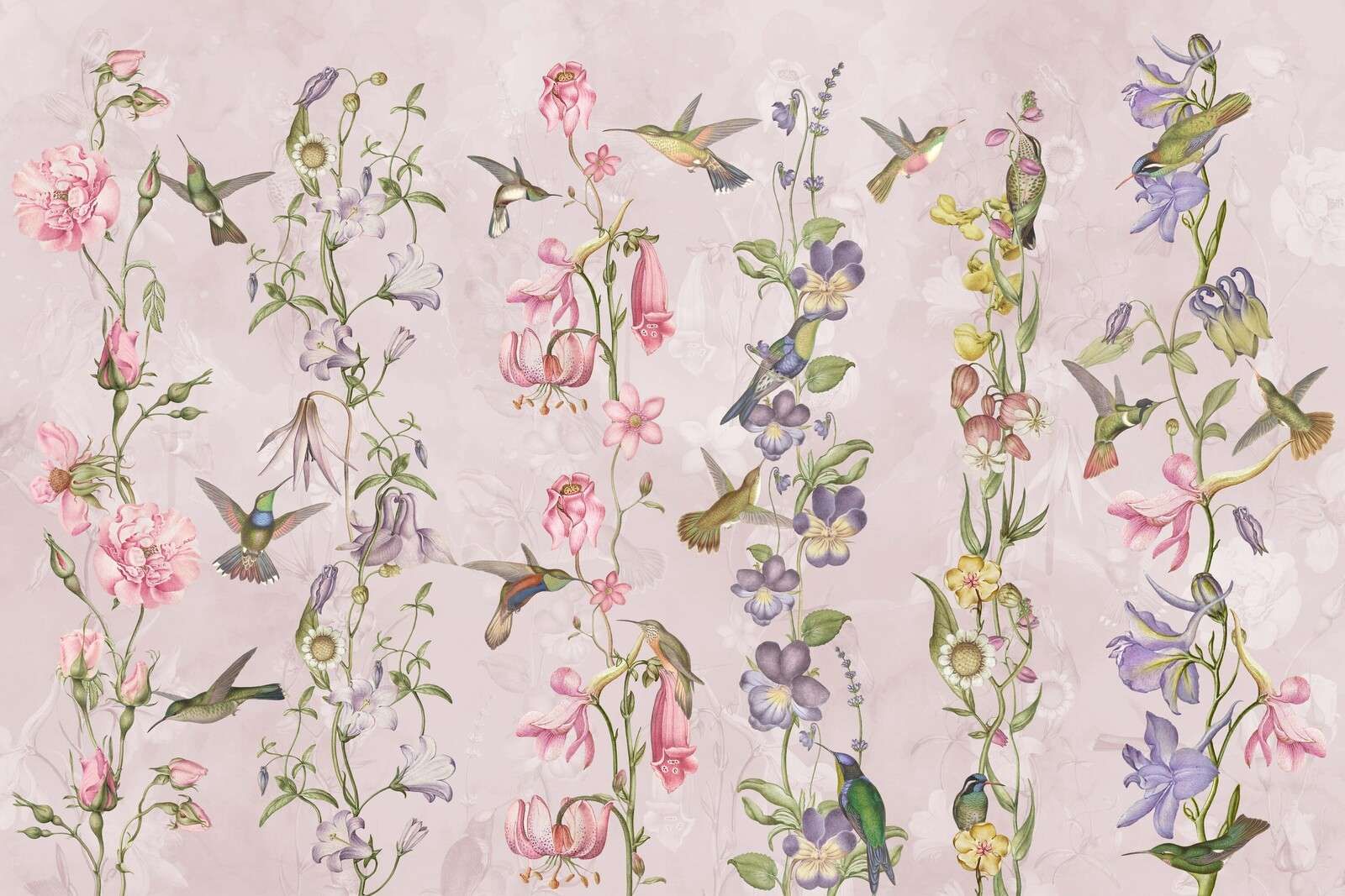 Weadow and Garden Flowers Pink