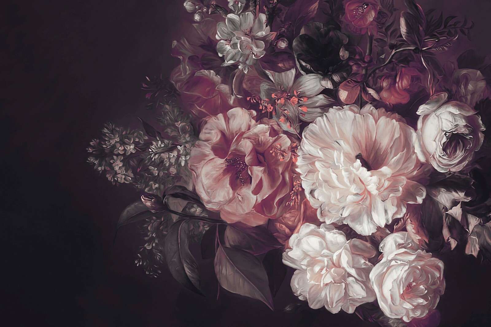 Bouquet with lilac Red