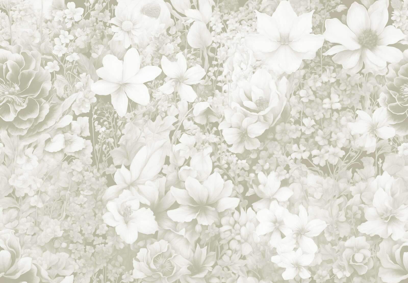 Flower festival seamless - light green