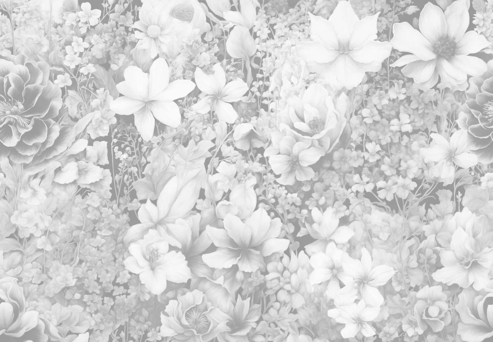 Flower festival seamless - white