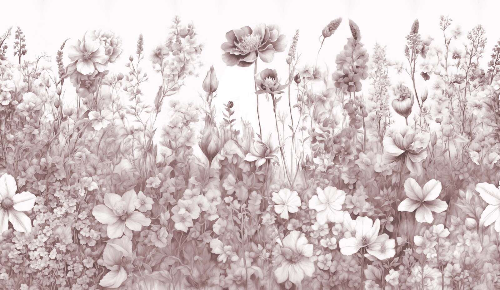 Flowers of my soul seamless - pink