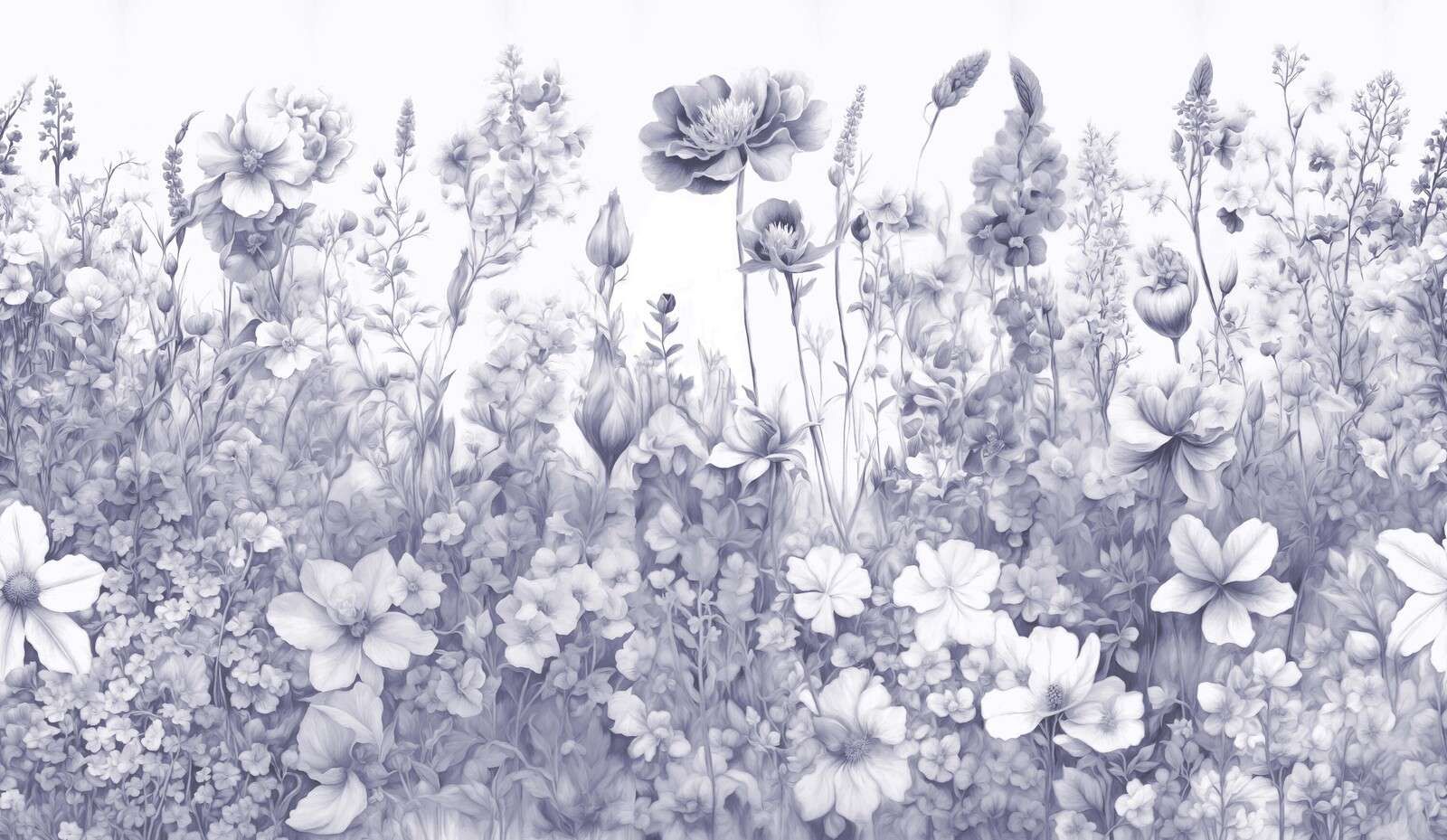 Flowers of my soul seamless - purple