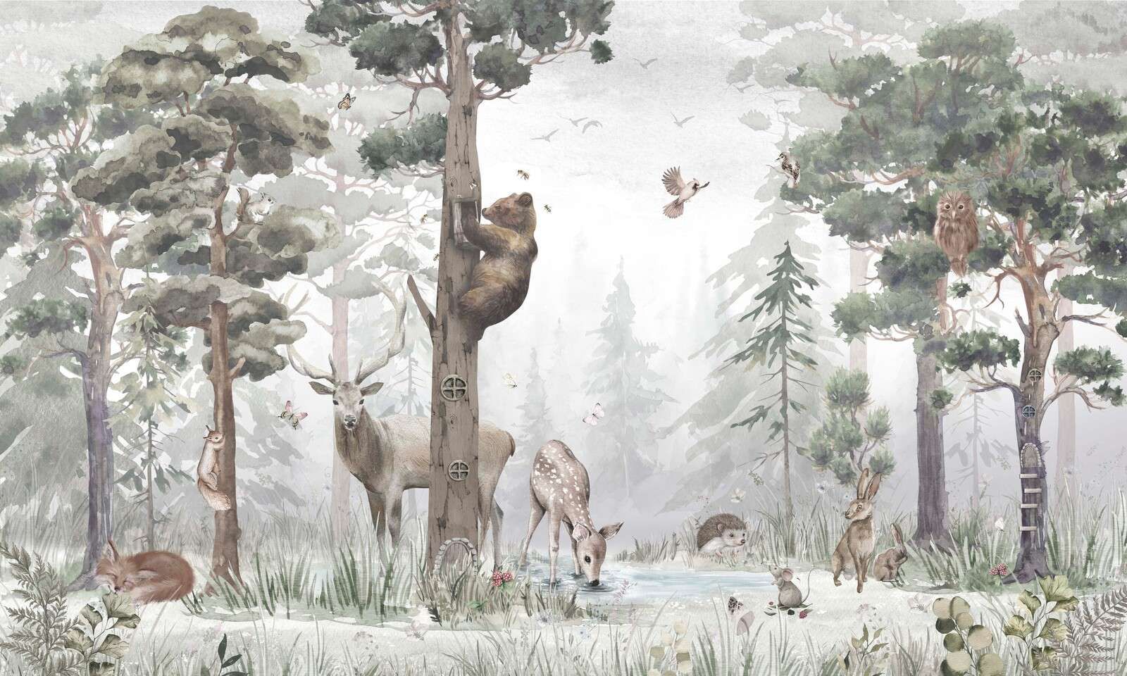 Wildlife in the Middle of the Forest