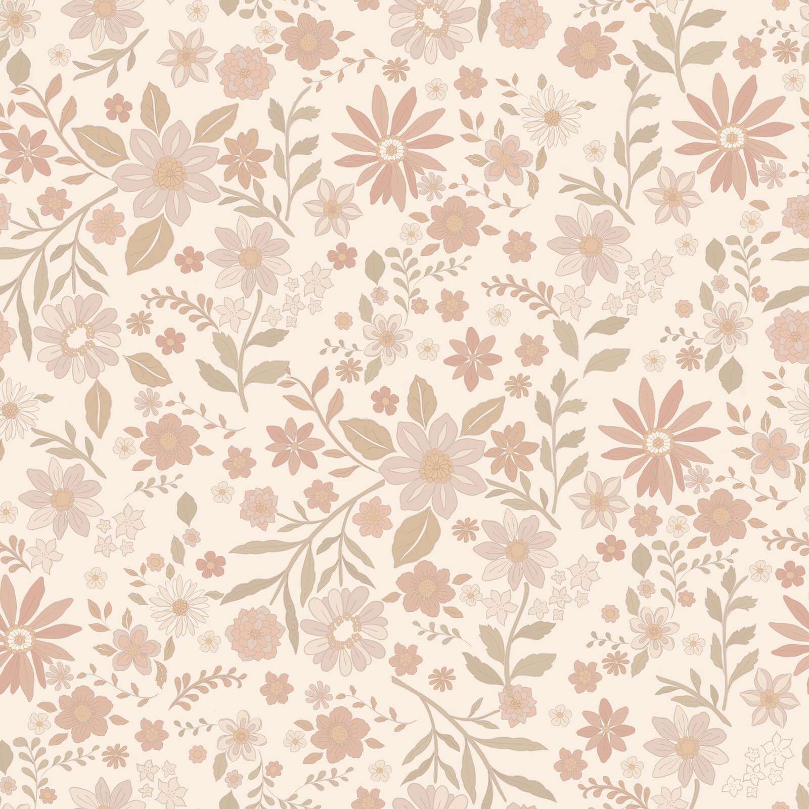 Zachte veldbloemen in pastelkleuren