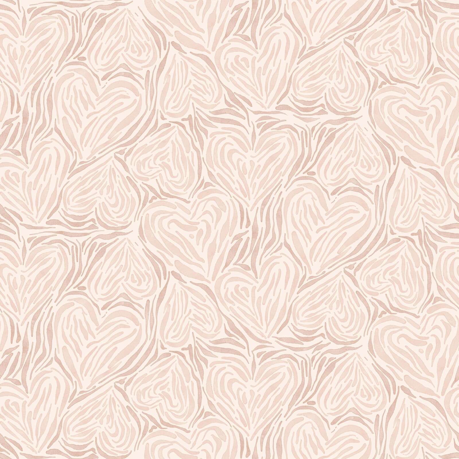 Organische bladeren in blushbeige