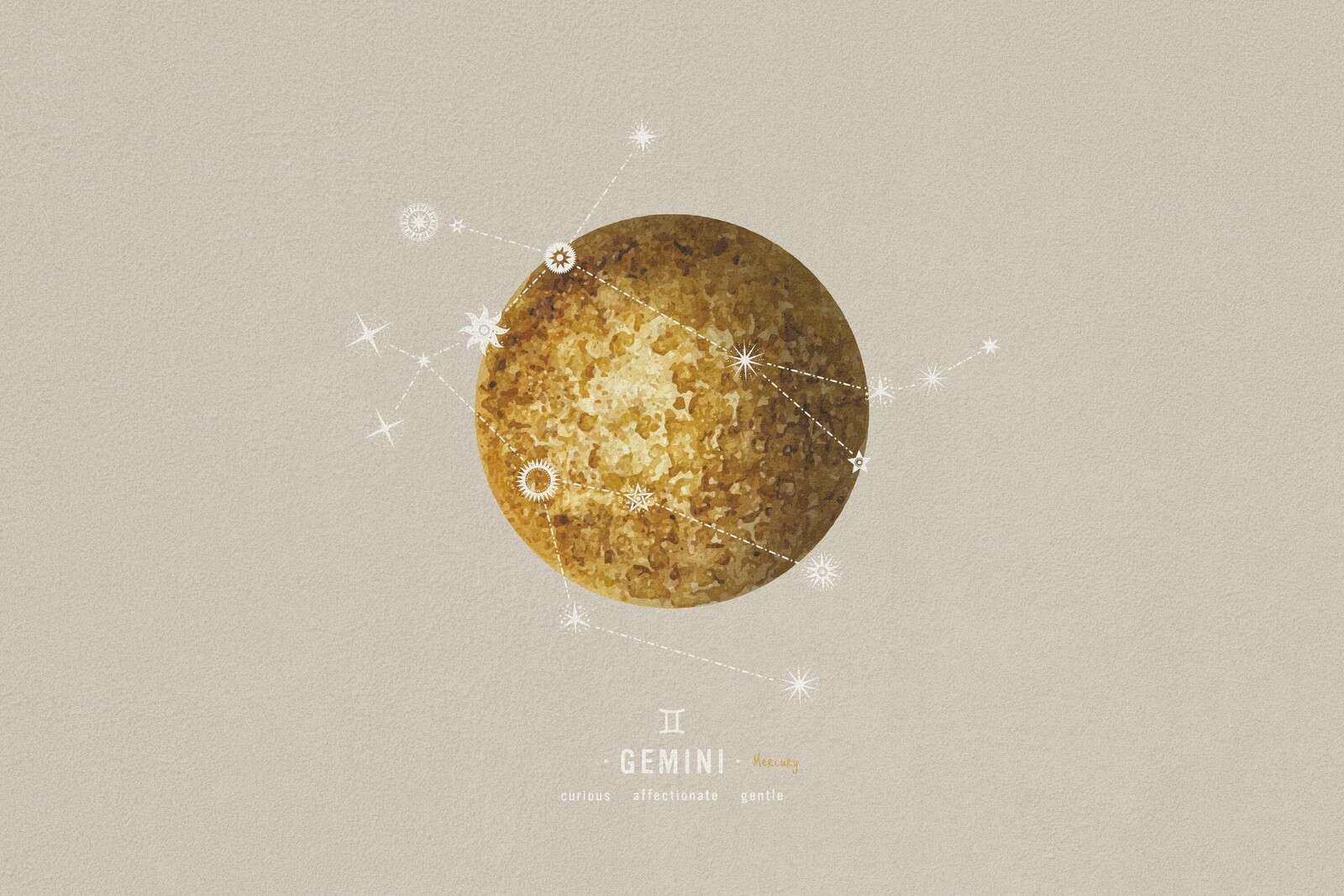 Gemini In Gouden Mercuriuslicht