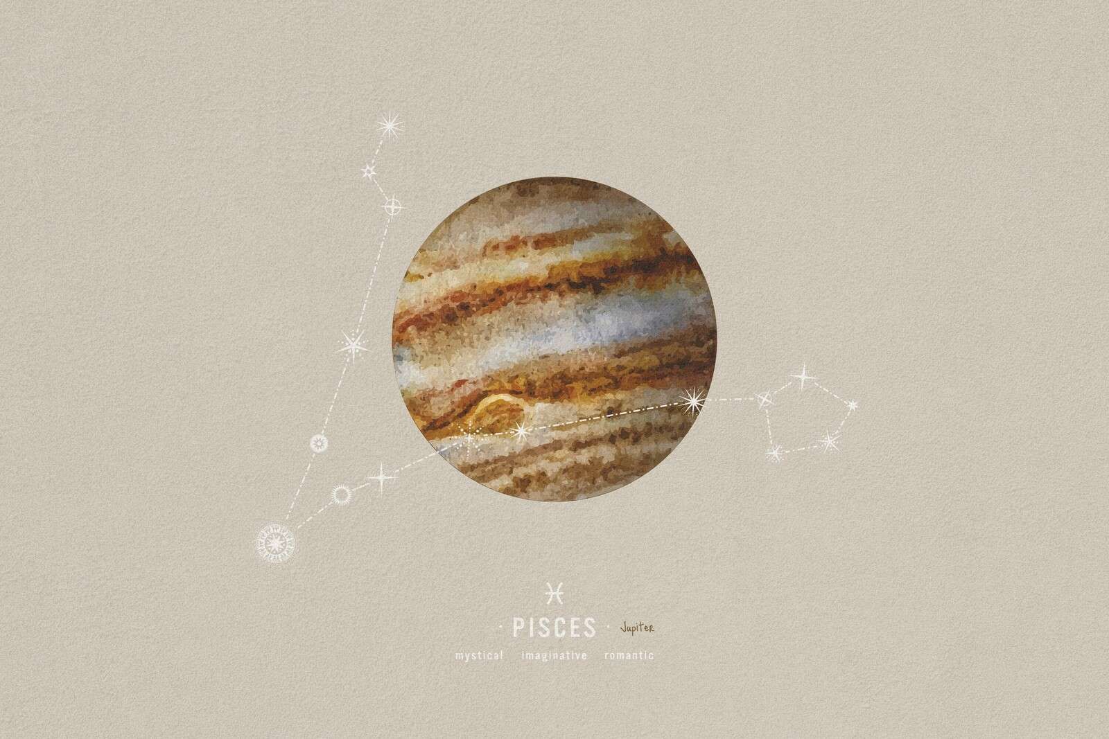 Pisces Planeet Met Sterrenlijn