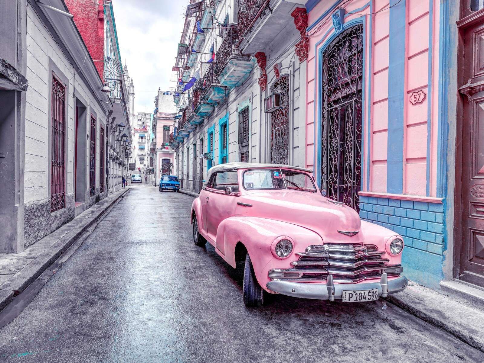Vintage car on street of Havana, Cuba