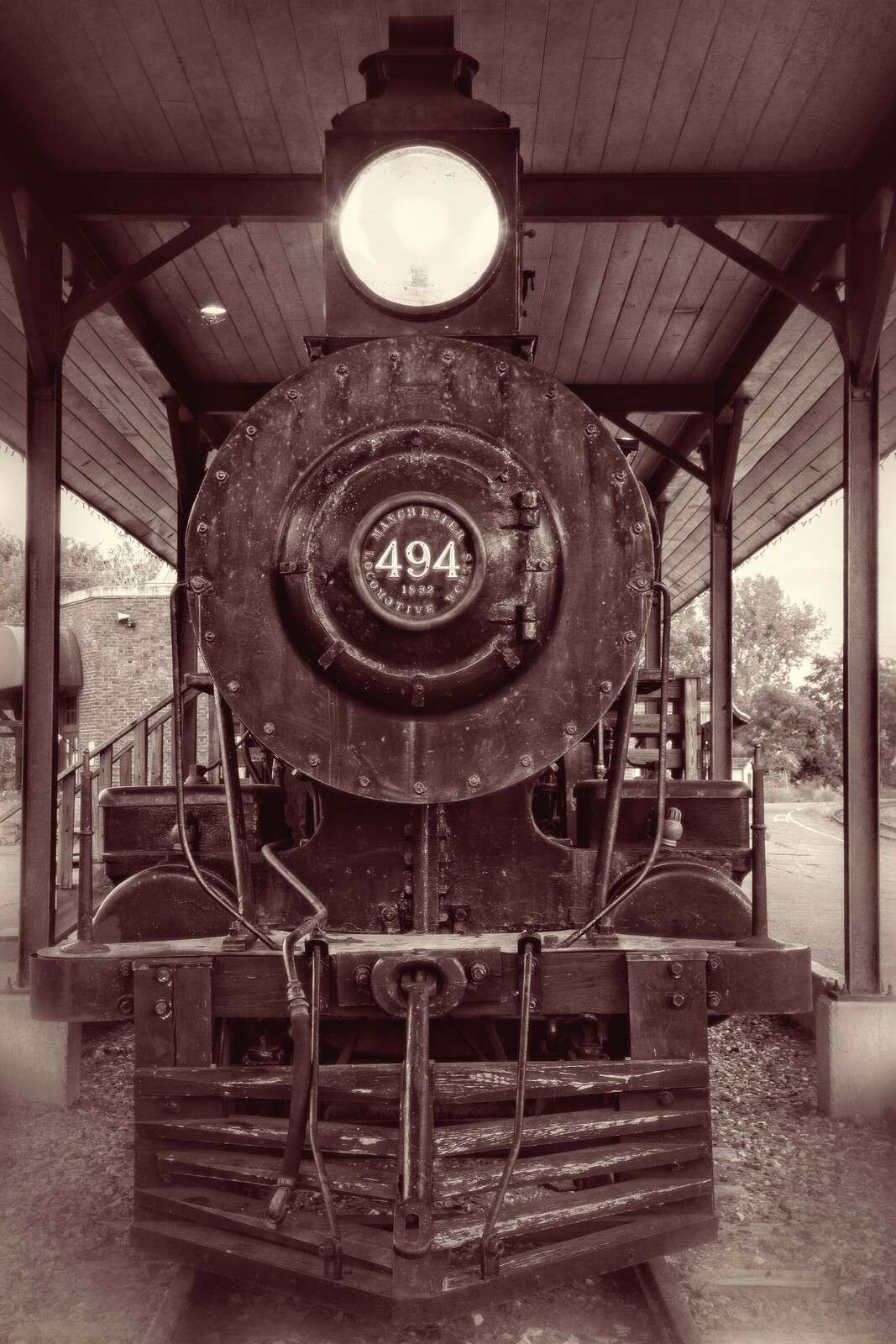 Stoomlocomotief Onder Het Perron