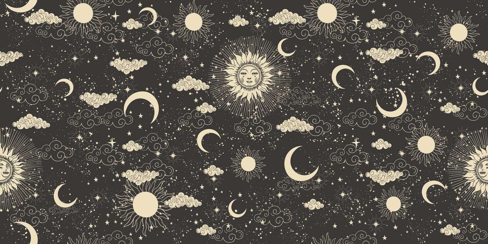 Hemelse nacht in vintage stijl