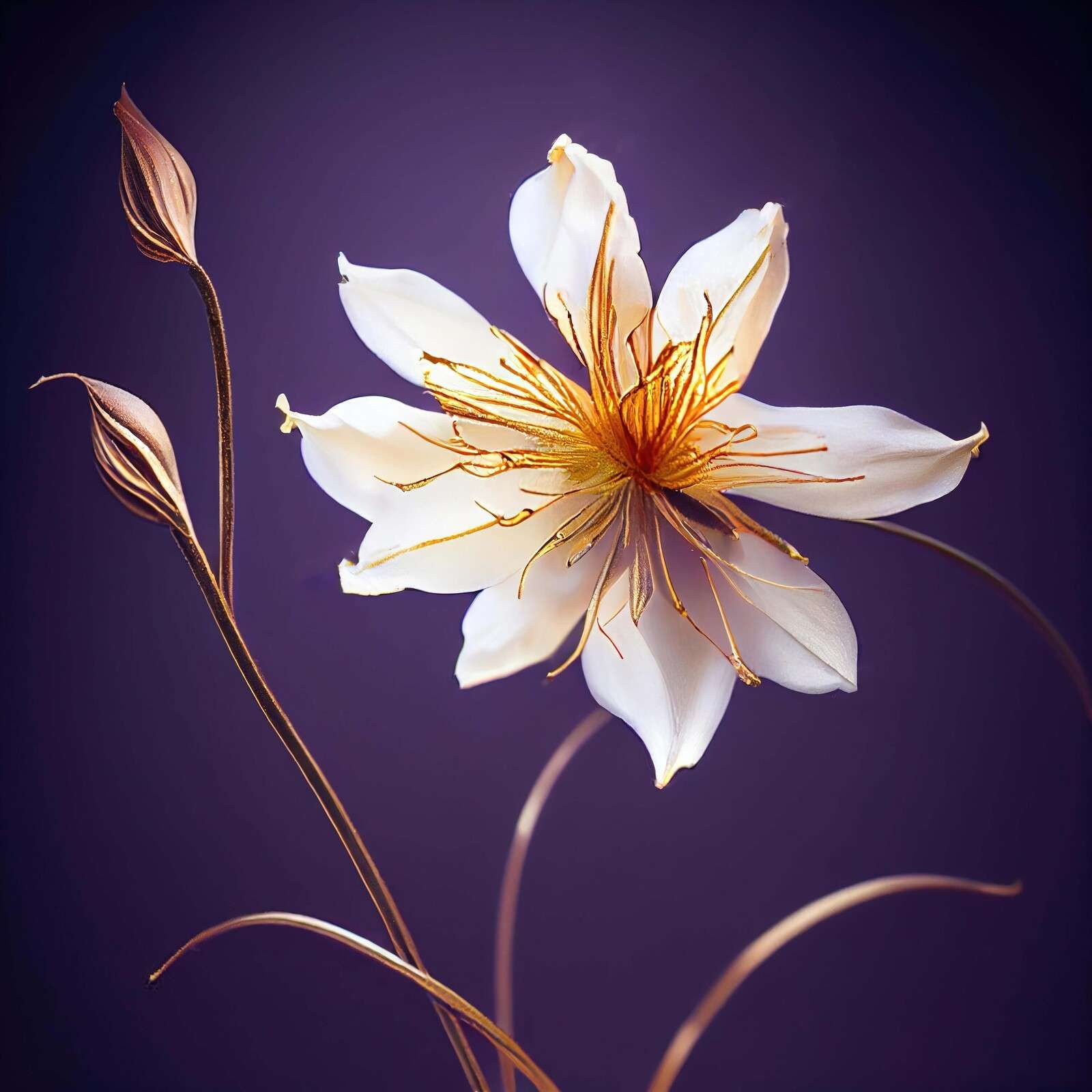 Macro Columbine Flower