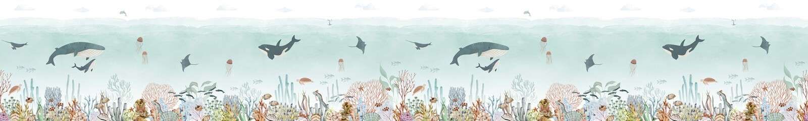 Sensational Sea Blue - Panorama double