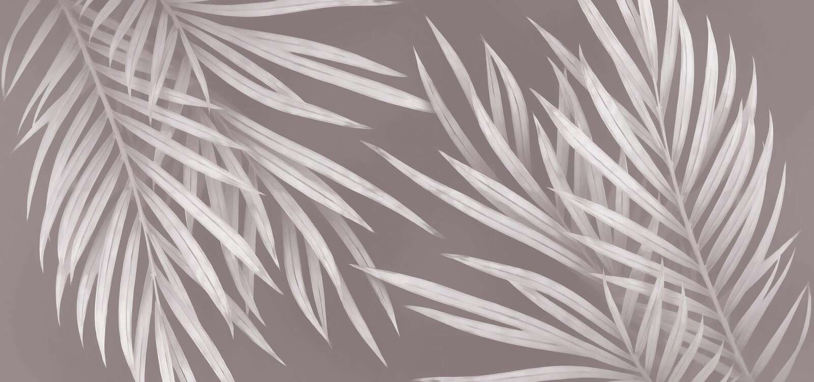 Lichte palmbladeren in taupe
