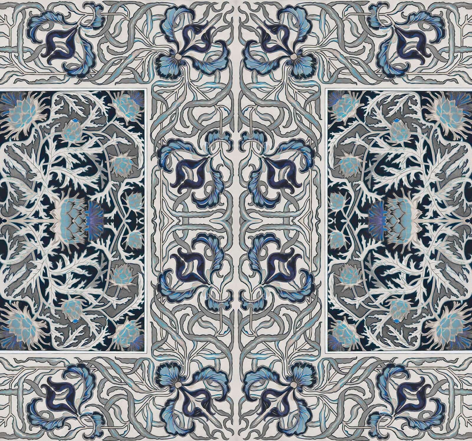 Ornamentale bloemen in art nouveau