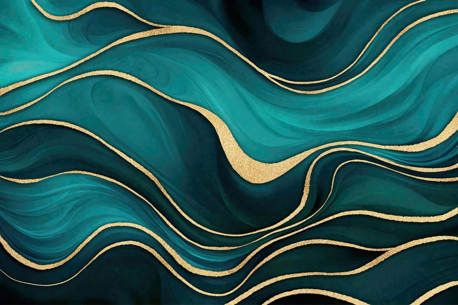 Luxury marble teal turquoise with gold