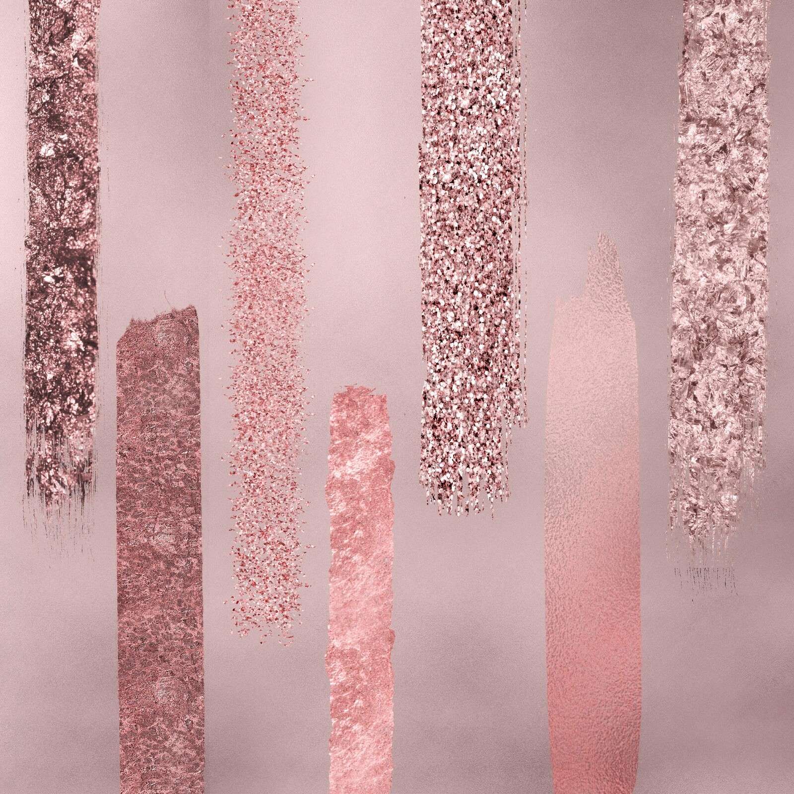 Rose gold glamour stripes