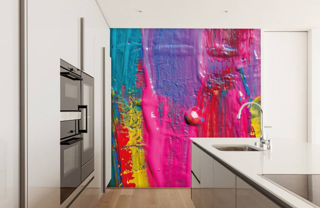 Modern behang - Gekleurde verf - Vergaderruimte 2