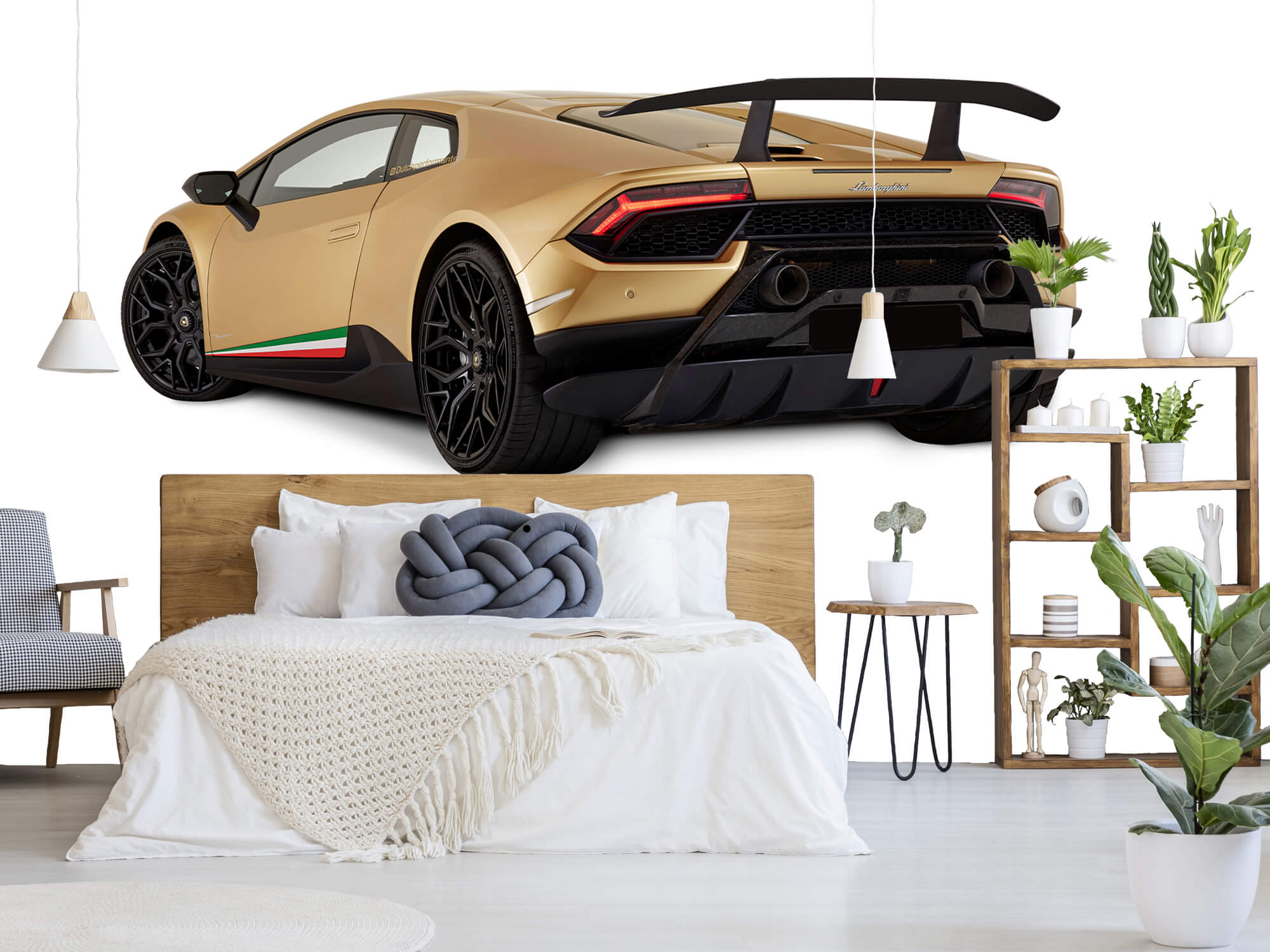 Wallpaper Lamborghini Huracán - Linker achterkant, wit 7