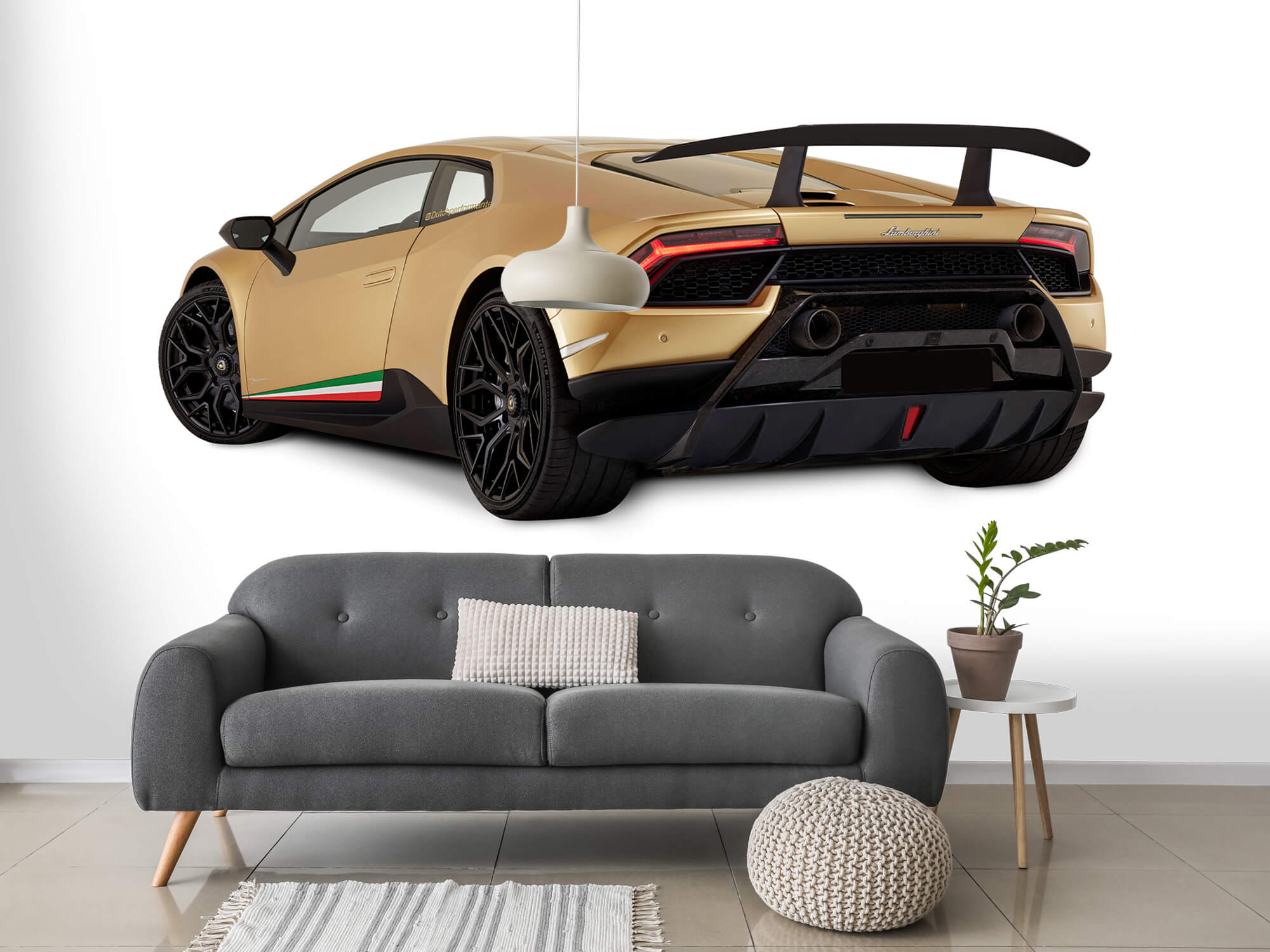 Wallpaper Lamborghini Huracán - Linker achterkant, wit 15