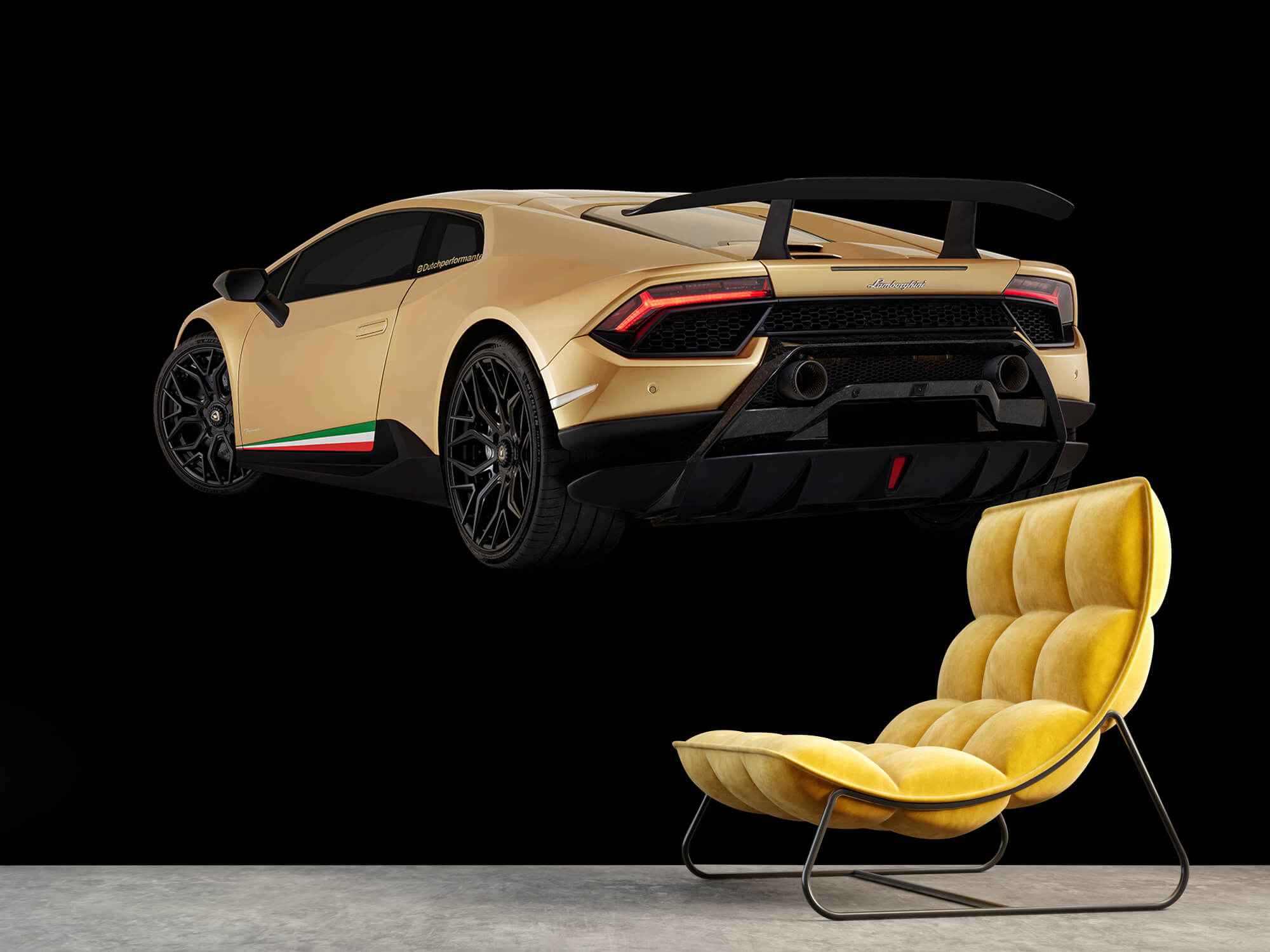 Wallpaper Lamborghini Huracán - Linker achterkant, zwart 14