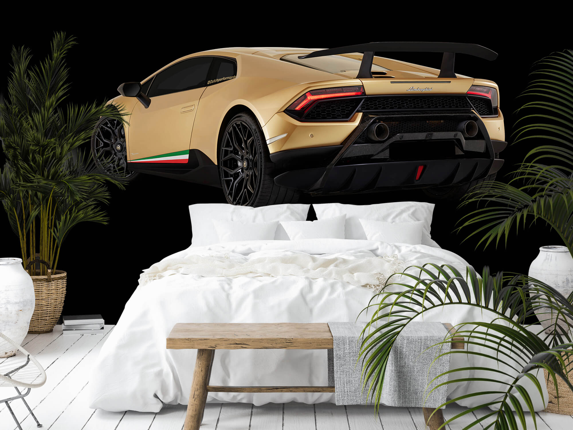 Wallpaper Lamborghini Huracán - Linker achterkant, zwart 5