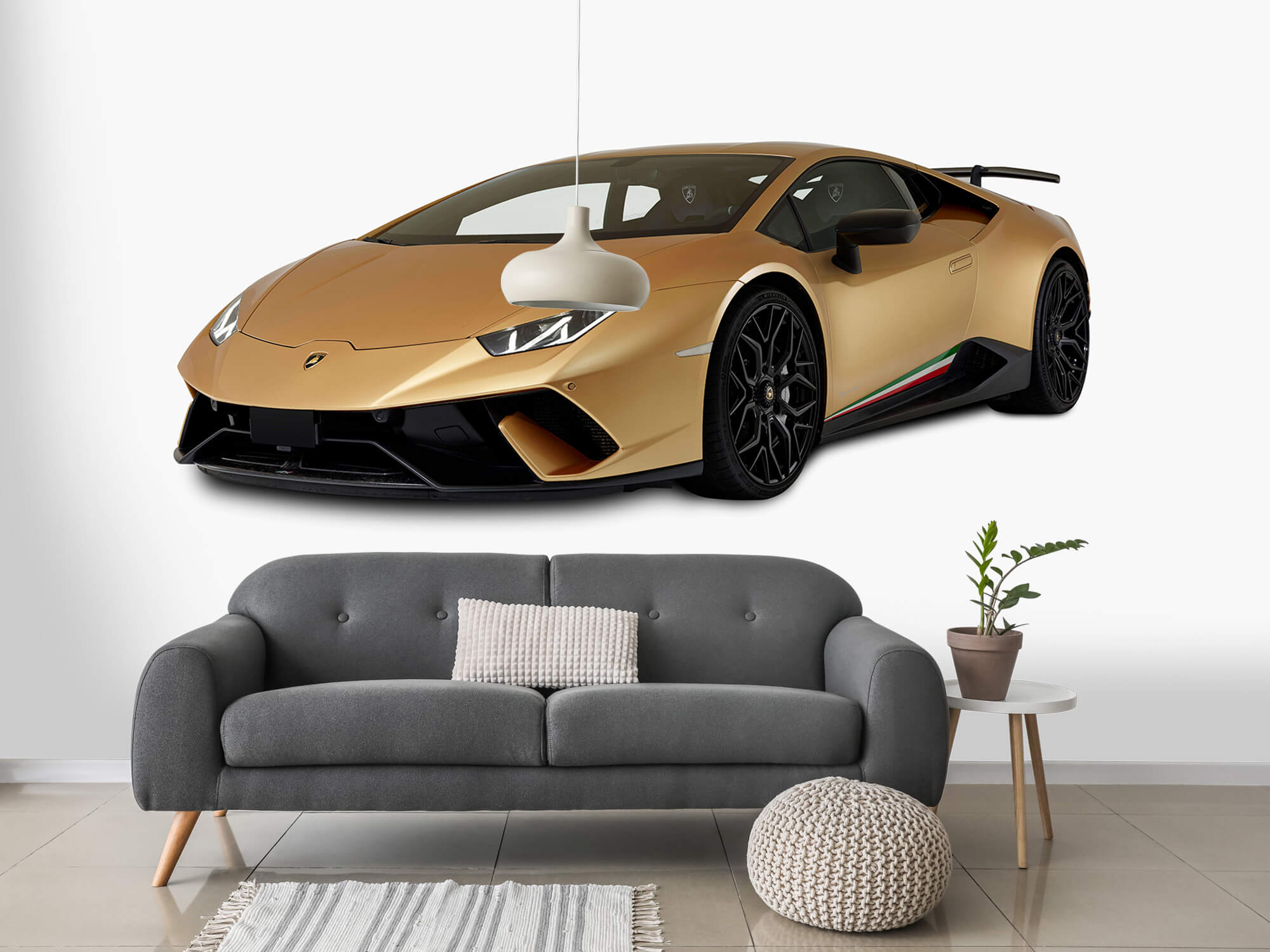 Wallpaper Lamborghini Huracán - Rechter voorkant wit 15