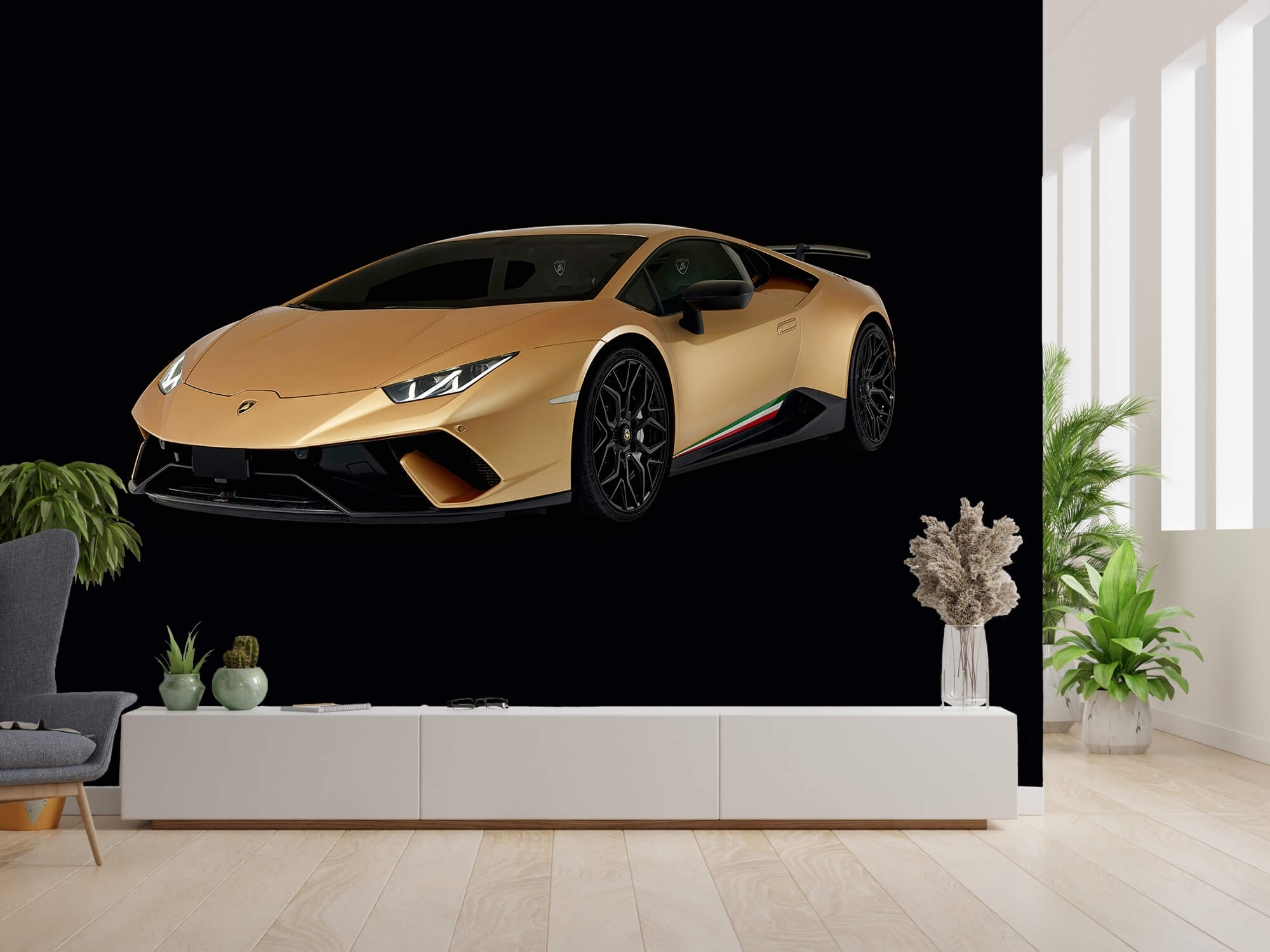 Wallpaper Lamborghini Huracán - Rechter voorkant, zwart 4