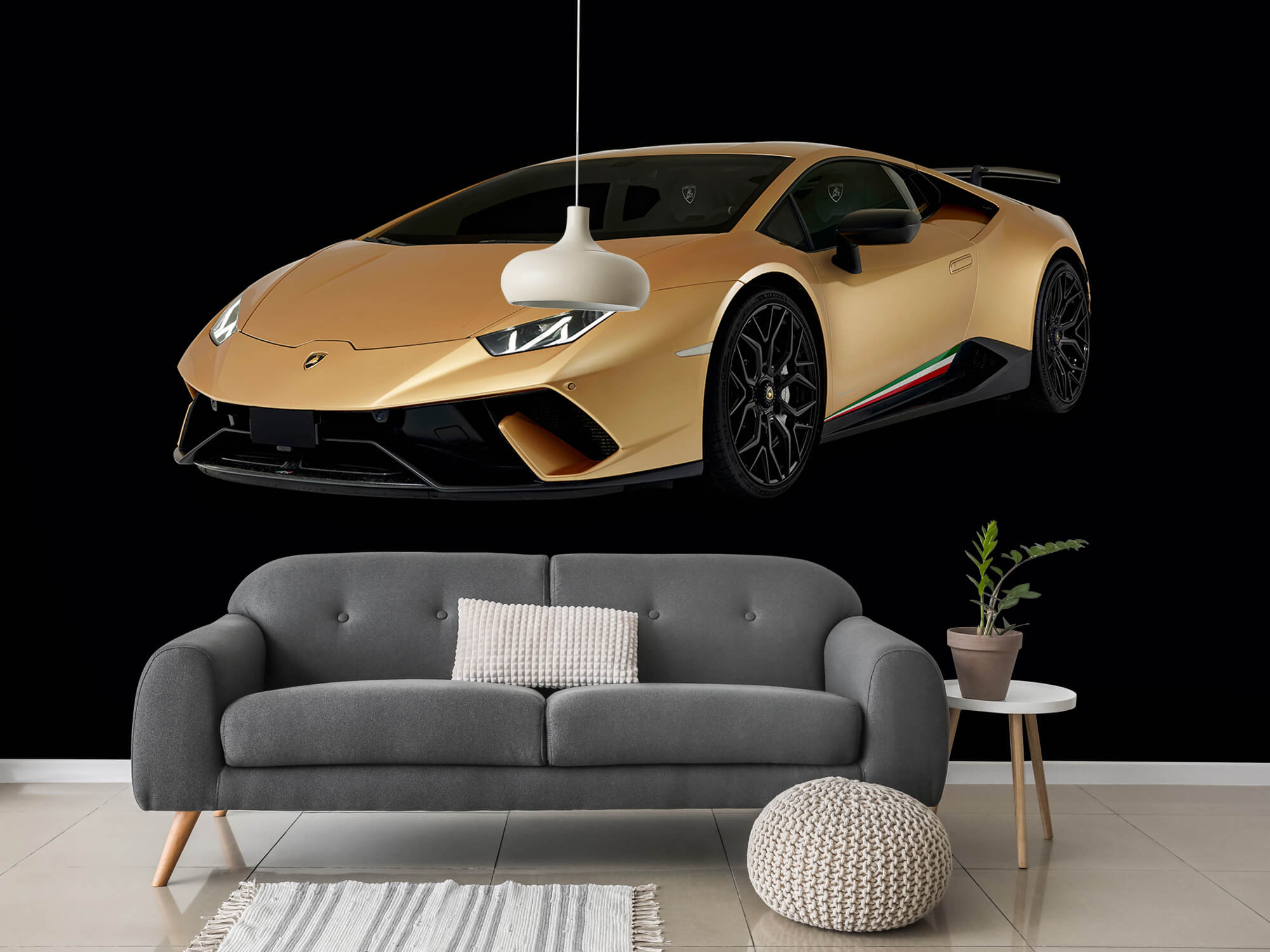 Wallpaper Lamborghini Huracán - Rechter voorkant, zwart 15