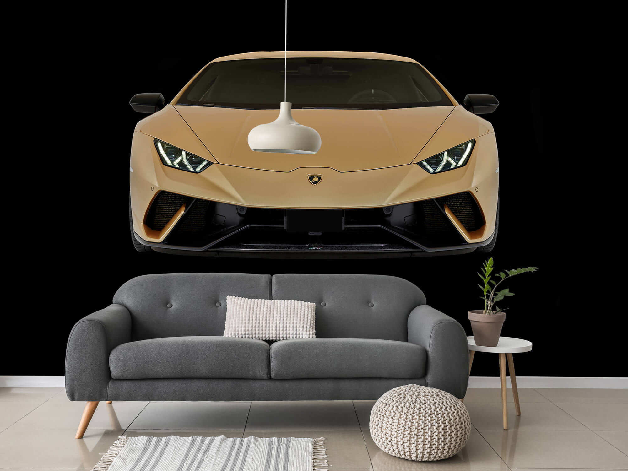 Wallpaper Lamborghini Huracán - Voorkant, zwart 3