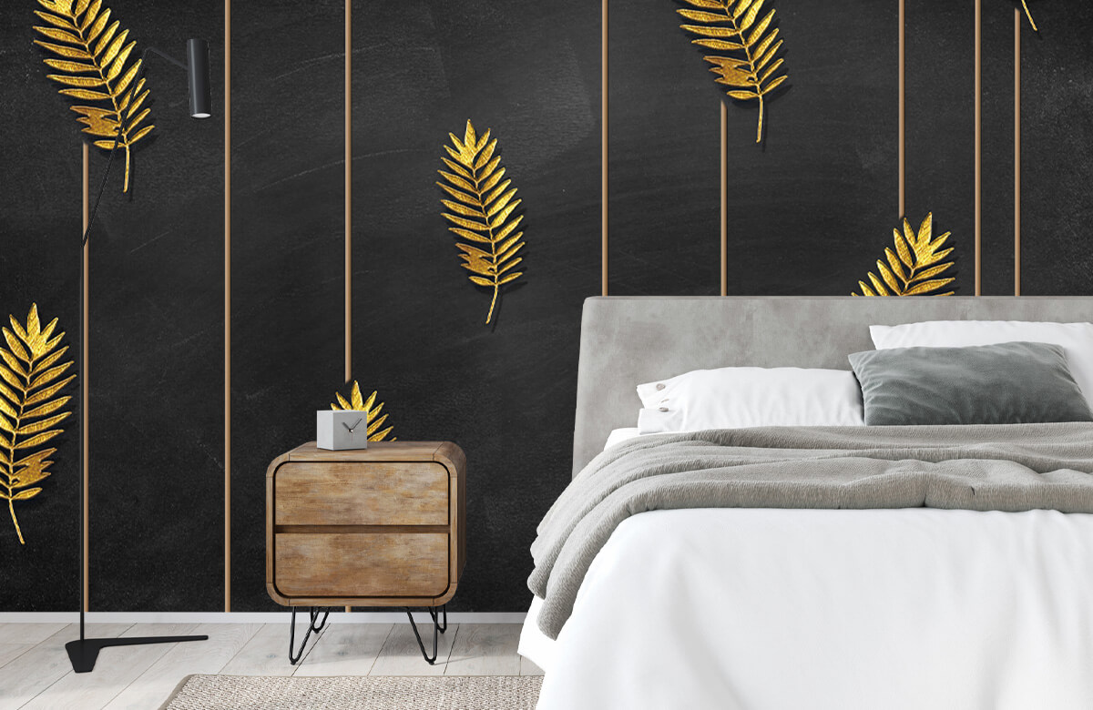 wallpaper Gouden tropische bladeren 3